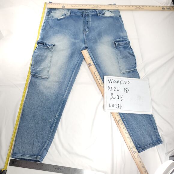 Thrill Jeans Casual Button Zip Denim Medium Wash Jeans Womens Size 18 Blue - Picture 5 of 10